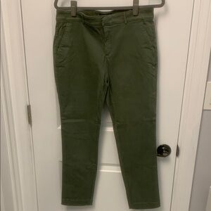 Olive Green Women's Capri Chinos